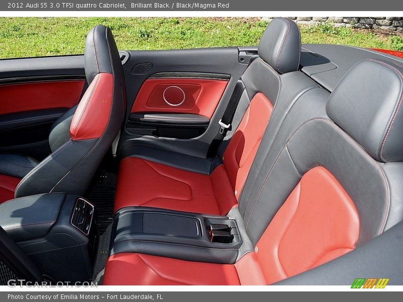Brilliant Black / Black/Magma Red 2012 Audi S5 3.0 TFSI quattro Cabriolet