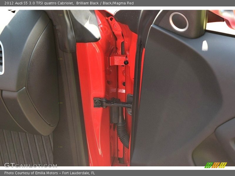 Brilliant Black / Black/Magma Red 2012 Audi S5 3.0 TFSI quattro Cabriolet