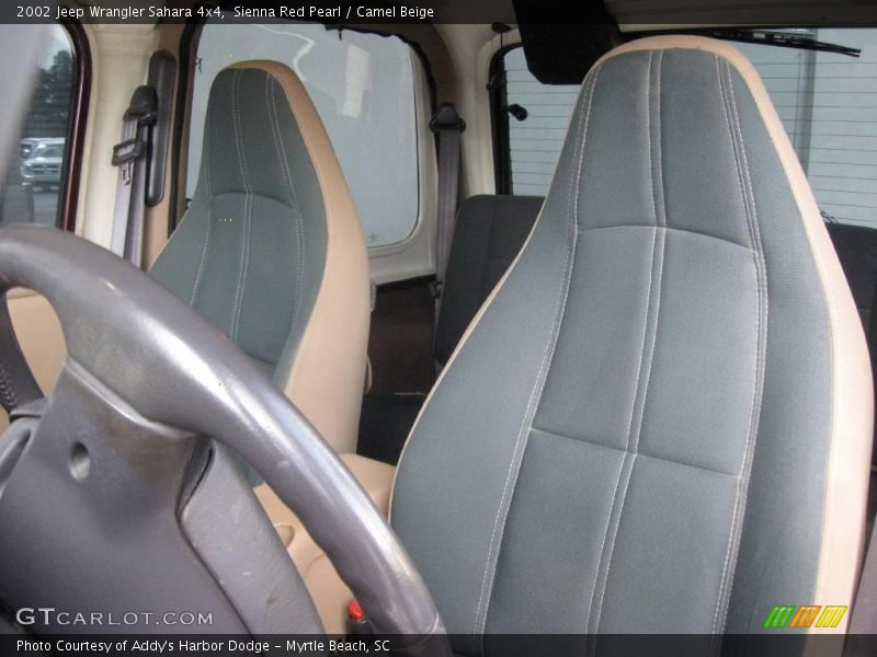 Sienna Red Pearl / Camel Beige 2002 Jeep Wrangler Sahara 4x4