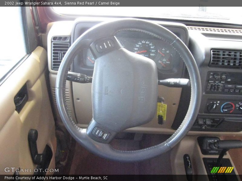 Sienna Red Pearl / Camel Beige 2002 Jeep Wrangler Sahara 4x4