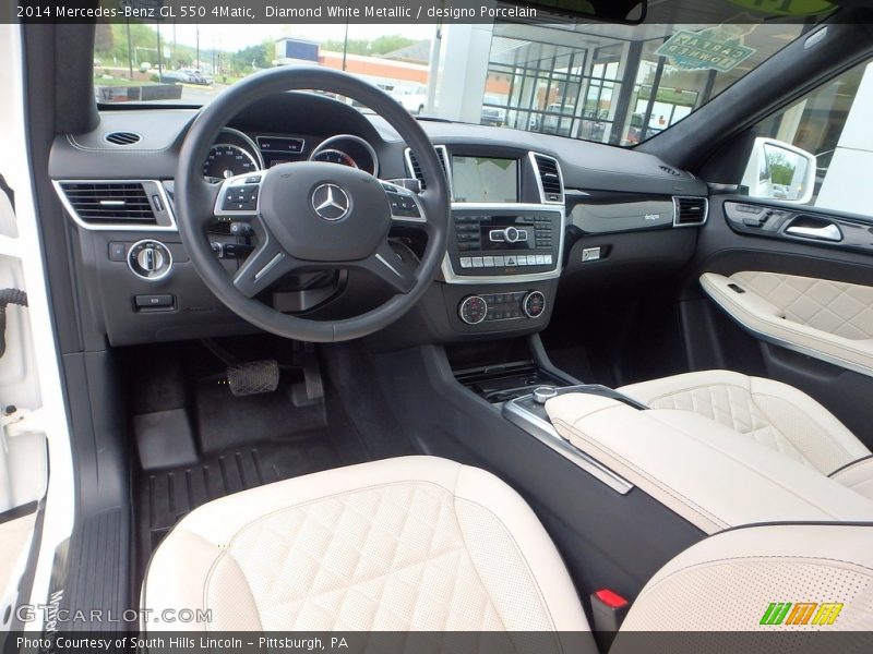 Diamond White Metallic / designo Porcelain 2014 Mercedes-Benz GL 550 4Matic