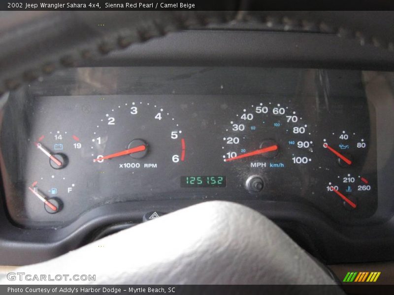 Sienna Red Pearl / Camel Beige 2002 Jeep Wrangler Sahara 4x4