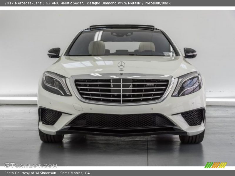 designo Diamond White Metallic / Porcelain/Black 2017 Mercedes-Benz S 63 AMG 4Matic Sedan