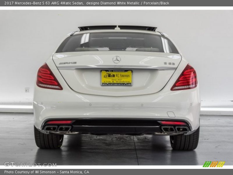 designo Diamond White Metallic / Porcelain/Black 2017 Mercedes-Benz S 63 AMG 4Matic Sedan