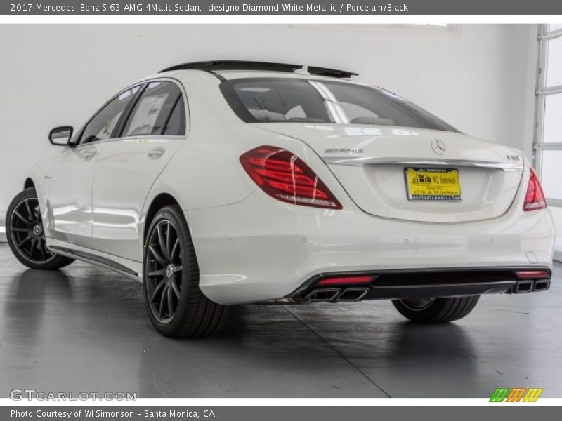 designo Diamond White Metallic / Porcelain/Black 2017 Mercedes-Benz S 63 AMG 4Matic Sedan