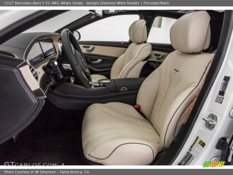 designo Diamond White Metallic / Porcelain/Black 2017 Mercedes-Benz S 63 AMG 4Matic Sedan