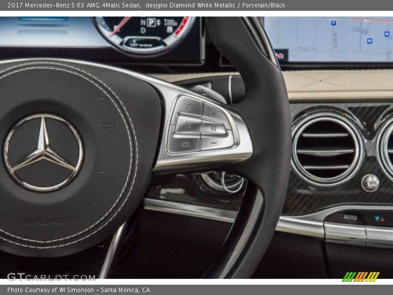 designo Diamond White Metallic / Porcelain/Black 2017 Mercedes-Benz S 63 AMG 4Matic Sedan