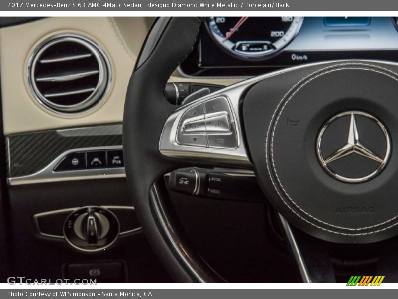 designo Diamond White Metallic / Porcelain/Black 2017 Mercedes-Benz S 63 AMG 4Matic Sedan