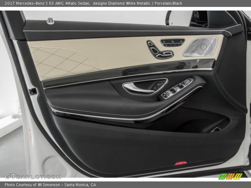 designo Diamond White Metallic / Porcelain/Black 2017 Mercedes-Benz S 63 AMG 4Matic Sedan