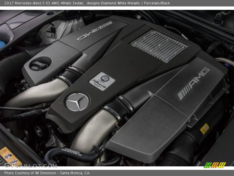 designo Diamond White Metallic / Porcelain/Black 2017 Mercedes-Benz S 63 AMG 4Matic Sedan