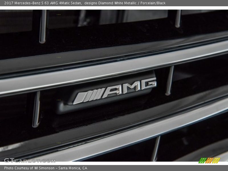 designo Diamond White Metallic / Porcelain/Black 2017 Mercedes-Benz S 63 AMG 4Matic Sedan