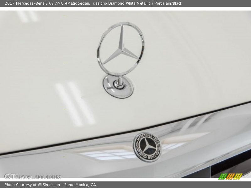 designo Diamond White Metallic / Porcelain/Black 2017 Mercedes-Benz S 63 AMG 4Matic Sedan
