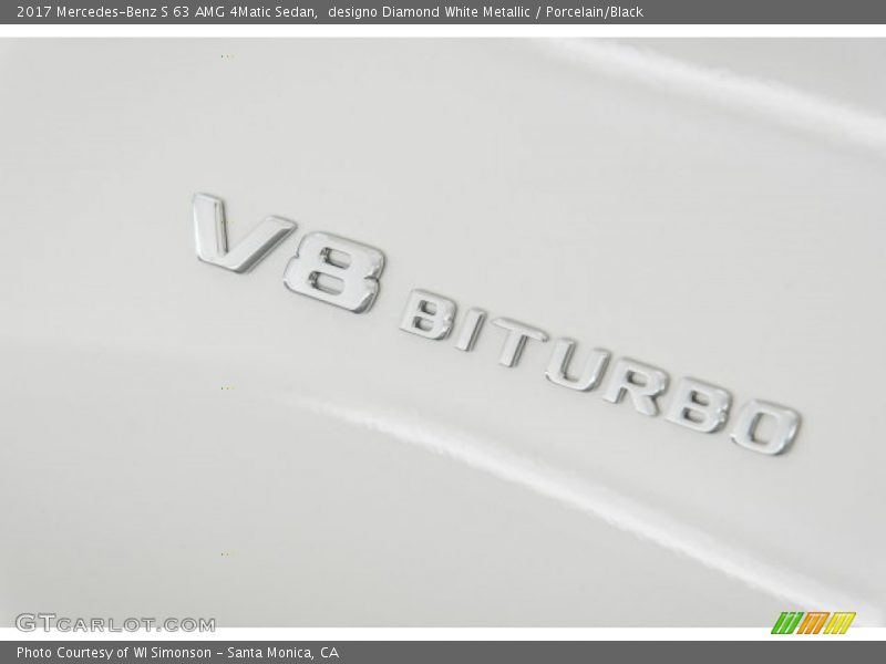 designo Diamond White Metallic / Porcelain/Black 2017 Mercedes-Benz S 63 AMG 4Matic Sedan