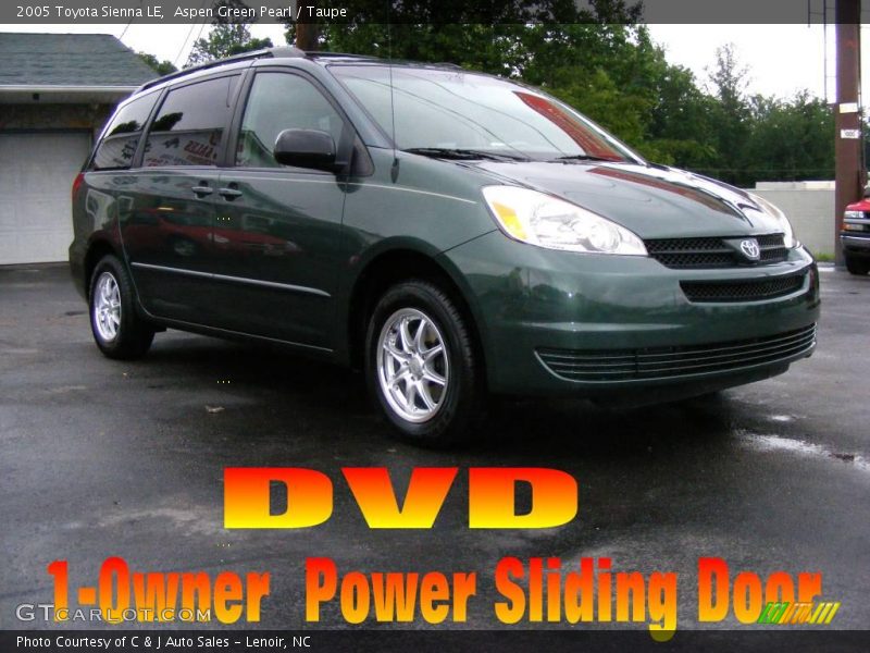 Aspen Green Pearl / Taupe 2005 Toyota Sienna LE