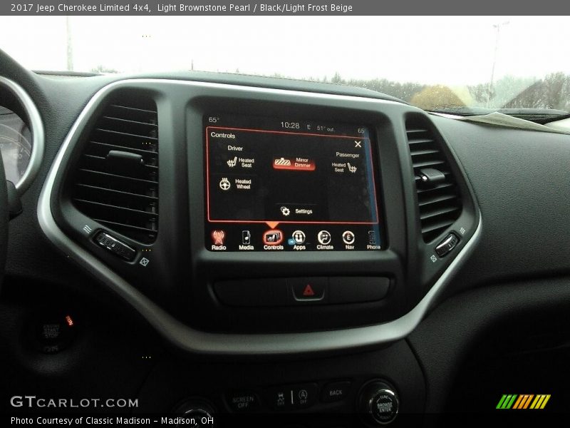 Light Brownstone Pearl / Black/Light Frost Beige 2017 Jeep Cherokee Limited 4x4
