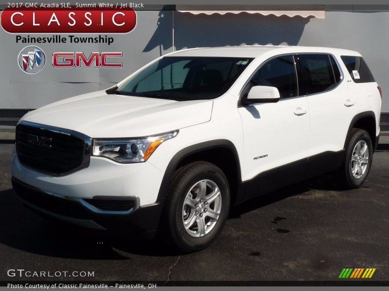 Summit White / Jet Black 2017 GMC Acadia SLE