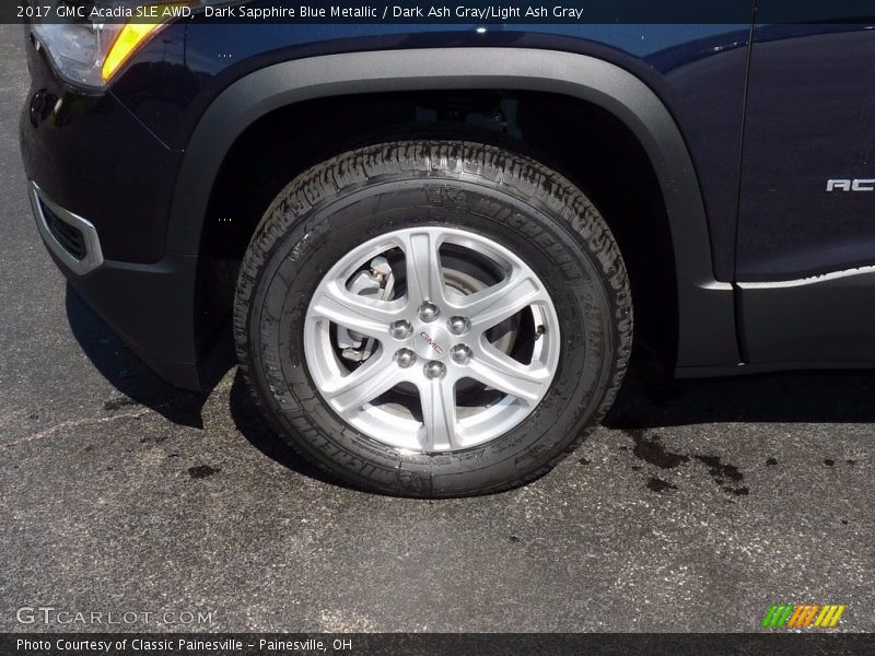 Dark Sapphire Blue Metallic / Dark Ash Gray/Light Ash Gray 2017 GMC Acadia SLE AWD