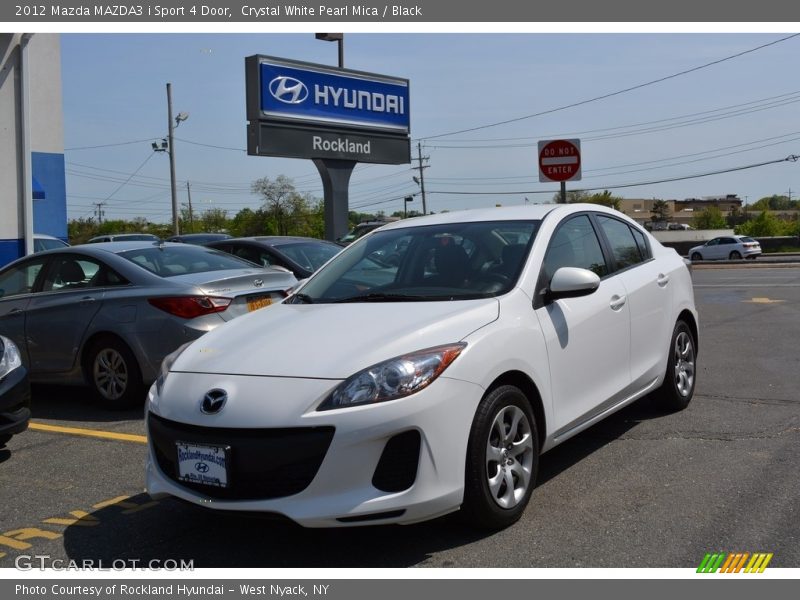 Crystal White Pearl Mica / Black 2012 Mazda MAZDA3 i Sport 4 Door