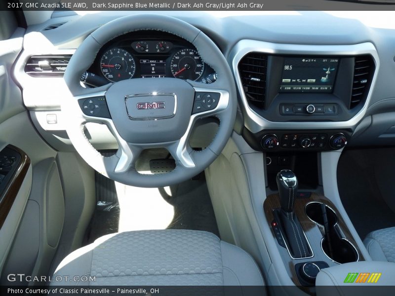 Dark Sapphire Blue Metallic / Dark Ash Gray/Light Ash Gray 2017 GMC Acadia SLE AWD