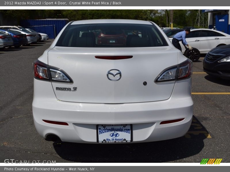 Crystal White Pearl Mica / Black 2012 Mazda MAZDA3 i Sport 4 Door