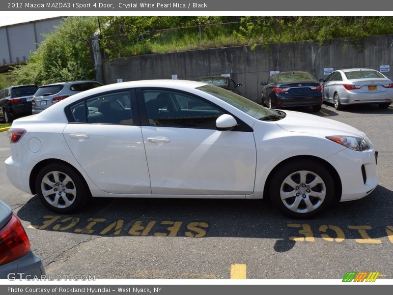 Crystal White Pearl Mica / Black 2012 Mazda MAZDA3 i Sport 4 Door