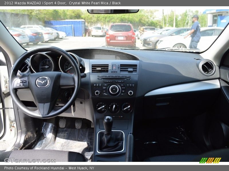 Crystal White Pearl Mica / Black 2012 Mazda MAZDA3 i Sport 4 Door