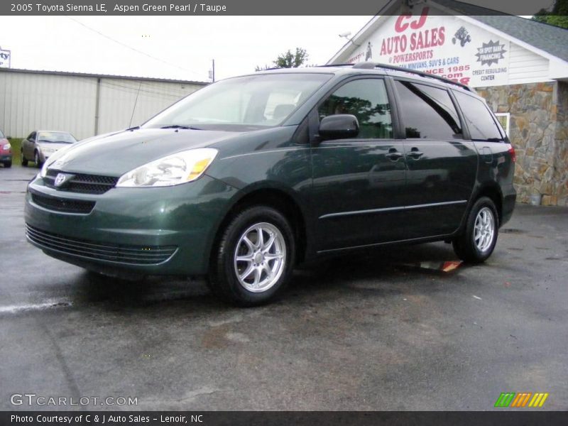 Aspen Green Pearl / Taupe 2005 Toyota Sienna LE
