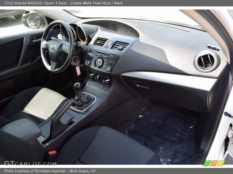 Crystal White Pearl Mica / Black 2012 Mazda MAZDA3 i Sport 4 Door
