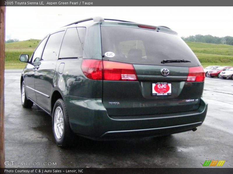 Aspen Green Pearl / Taupe 2005 Toyota Sienna LE