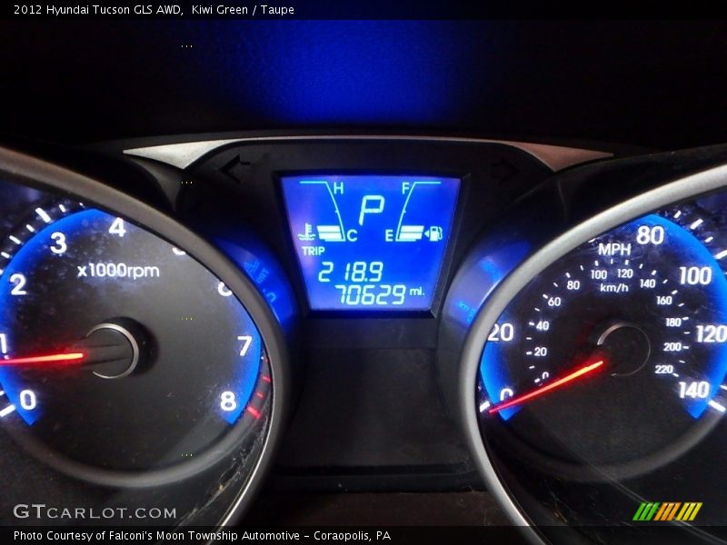 Kiwi Green / Taupe 2012 Hyundai Tucson GLS AWD