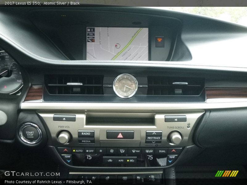 Atomic Silver / Black 2017 Lexus ES 350