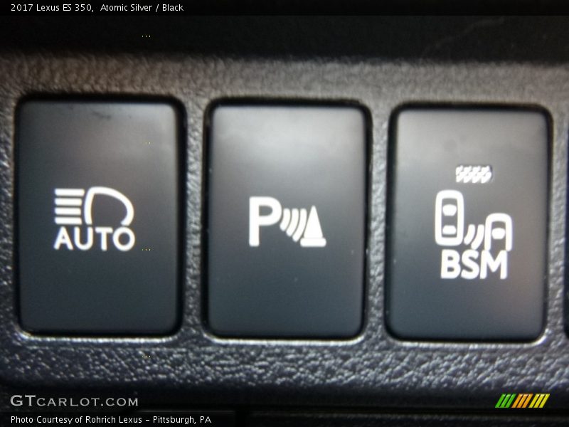 Atomic Silver / Black 2017 Lexus ES 350
