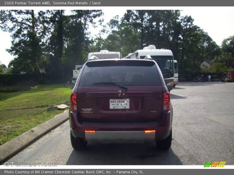 Sonoma Red Metallic / Sand 2009 Pontiac Torrent AWD