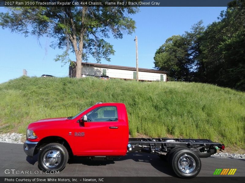 Flame Red / Black/Diesel Gray 2017 Ram 3500 Tradesman Regular Cab 4x4 Chassis
