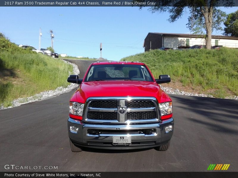 Flame Red / Black/Diesel Gray 2017 Ram 3500 Tradesman Regular Cab 4x4 Chassis