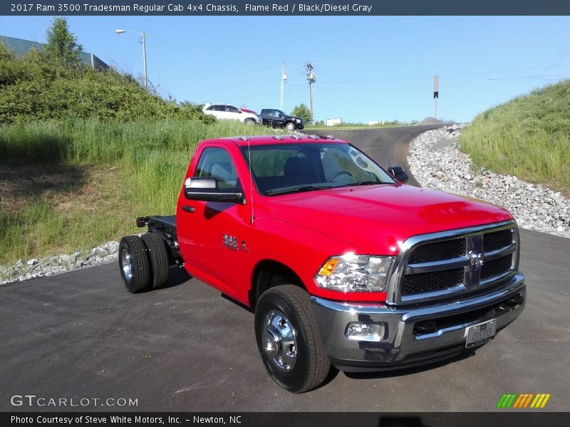 Flame Red / Black/Diesel Gray 2017 Ram 3500 Tradesman Regular Cab 4x4 Chassis
