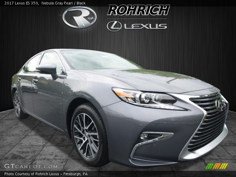 Nebula Gray Pearl / Black 2017 Lexus ES 350