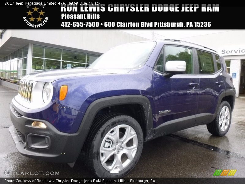 Jetset Blue / Black 2017 Jeep Renegade Limited 4x4