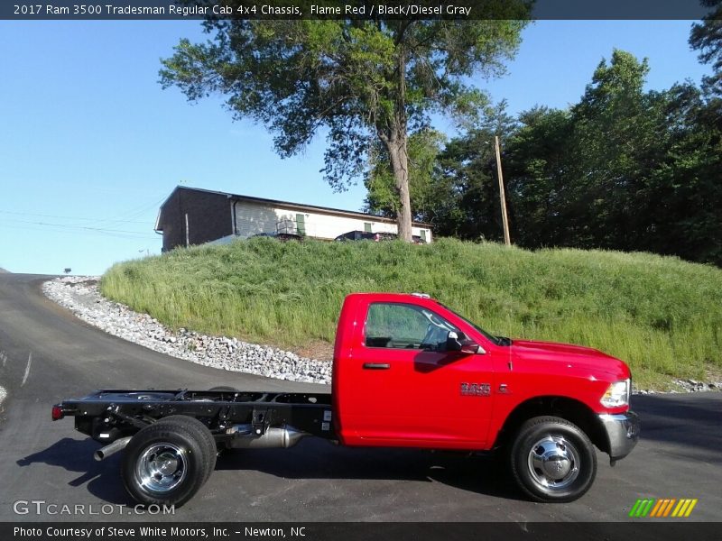 Flame Red / Black/Diesel Gray 2017 Ram 3500 Tradesman Regular Cab 4x4 Chassis
