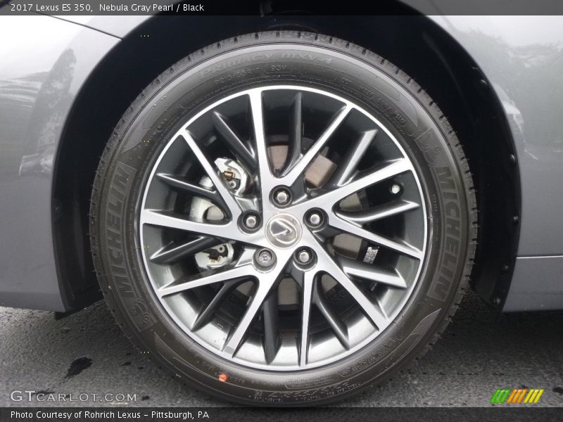 Nebula Gray Pearl / Black 2017 Lexus ES 350