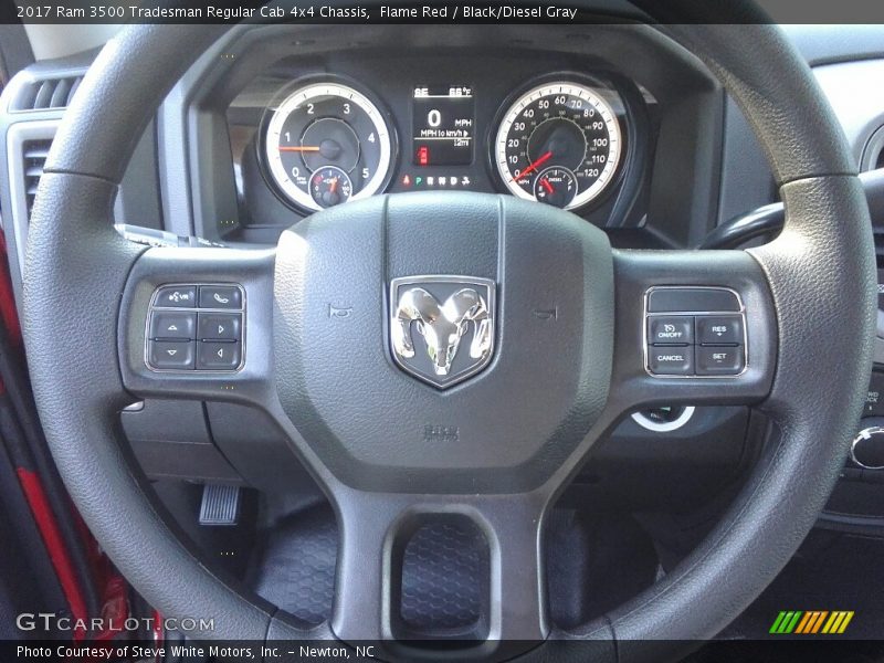 Flame Red / Black/Diesel Gray 2017 Ram 3500 Tradesman Regular Cab 4x4 Chassis