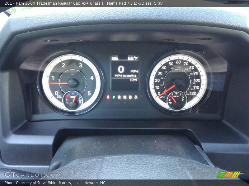 Flame Red / Black/Diesel Gray 2017 Ram 3500 Tradesman Regular Cab 4x4 Chassis