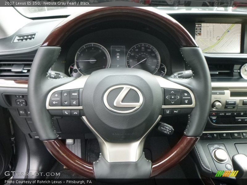 Nebula Gray Pearl / Black 2017 Lexus ES 350