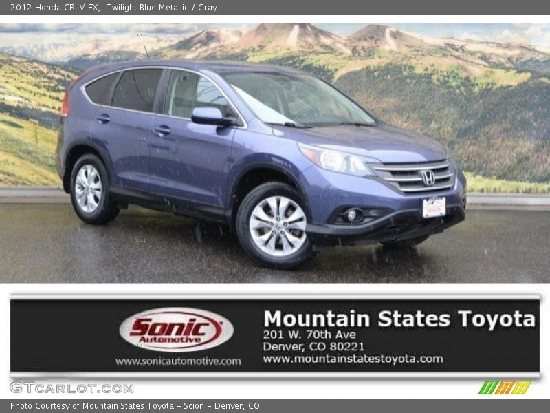 Twilight Blue Metallic / Gray 2012 Honda CR-V EX