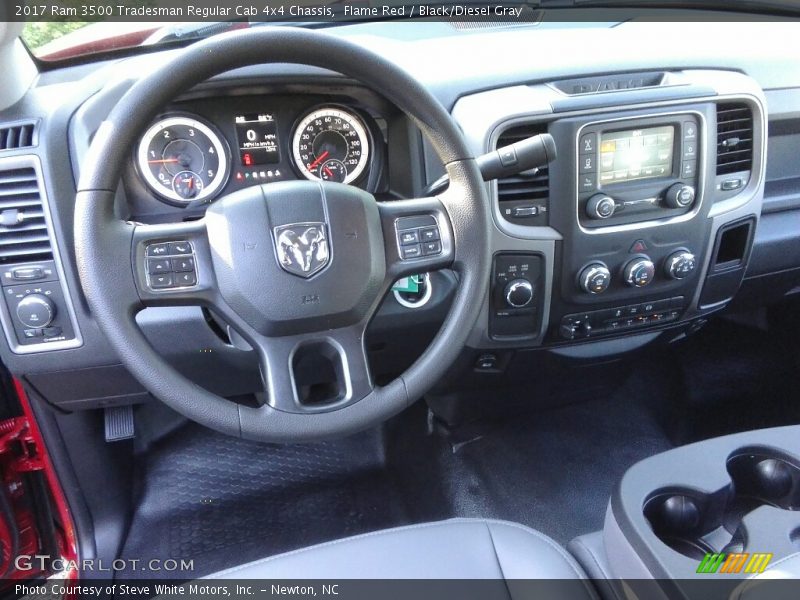 Flame Red / Black/Diesel Gray 2017 Ram 3500 Tradesman Regular Cab 4x4 Chassis