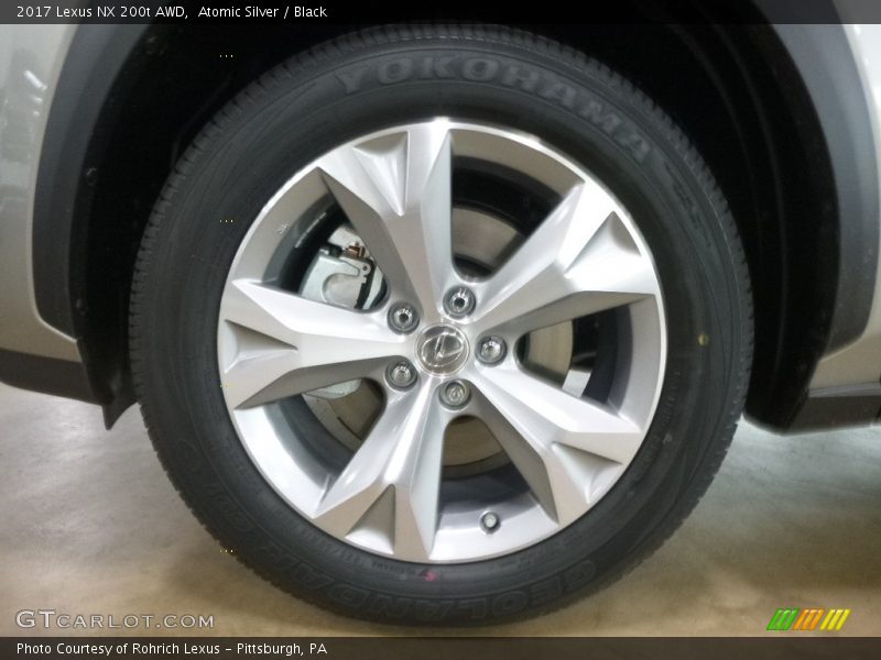 Atomic Silver / Black 2017 Lexus NX 200t AWD