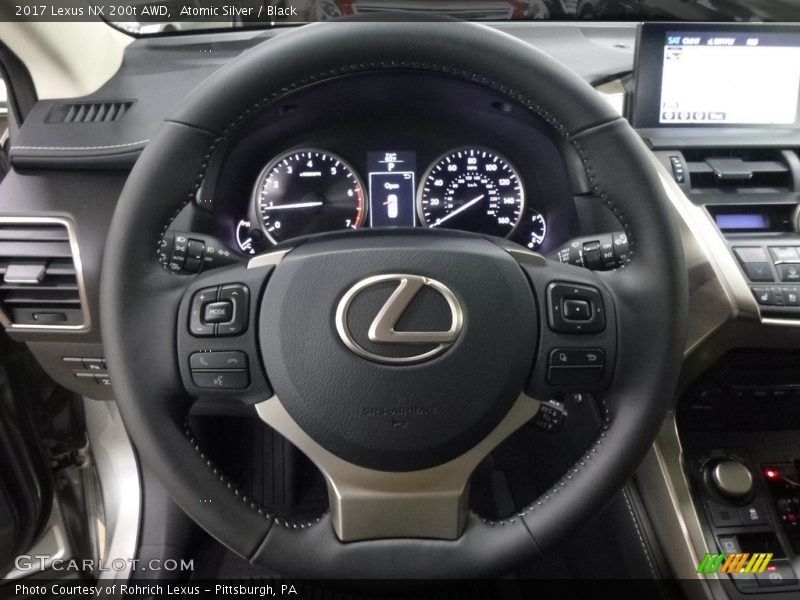 Atomic Silver / Black 2017 Lexus NX 200t AWD