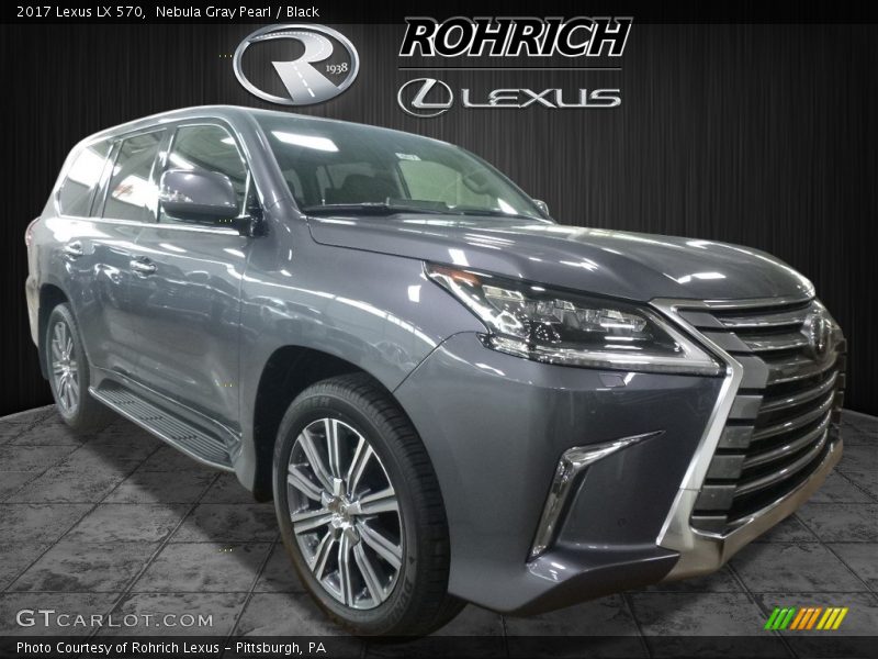 Nebula Gray Pearl / Black 2017 Lexus LX 570