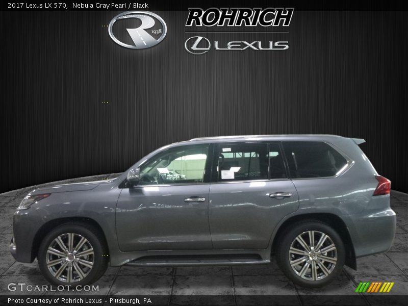 Nebula Gray Pearl / Black 2017 Lexus LX 570
