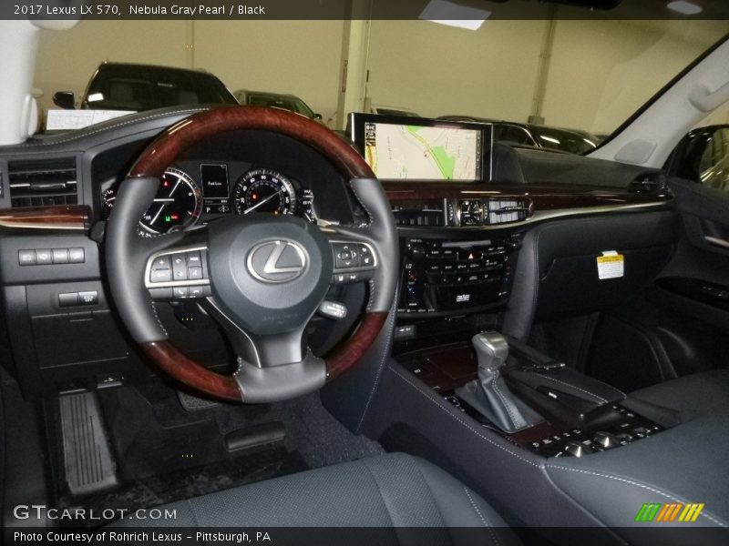 Nebula Gray Pearl / Black 2017 Lexus LX 570